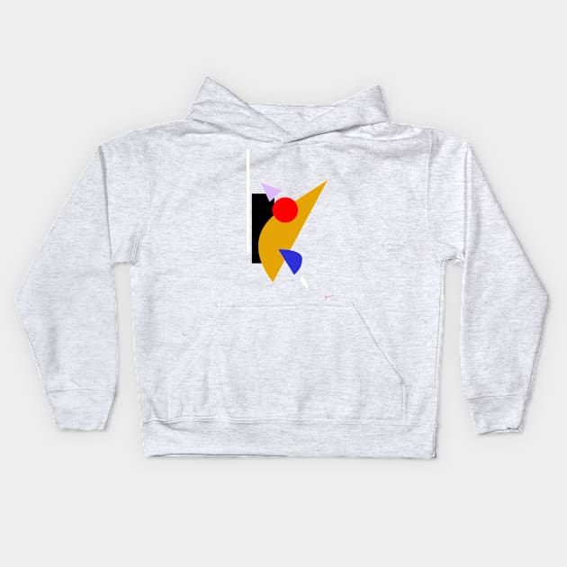 Abstract Composition I White Kids Hoodie by Kirovair